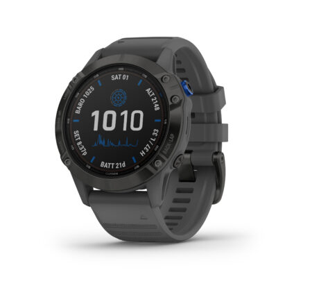 Garmin Fenix 6 Pro Solar Montre smart GPS, noir/gris